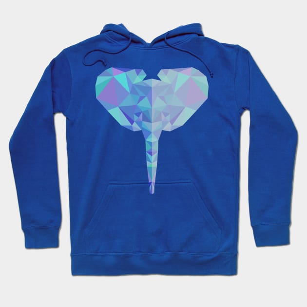 Low Poly Baby Elephant Hoodie by meganther0se